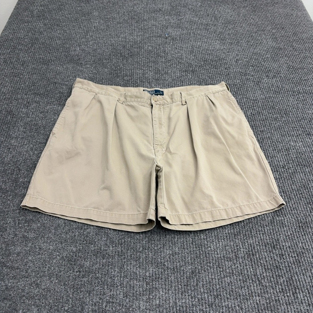 Polo Ralph Lauren Andrew Short Mens 40 Khaki Cotton Pleated Chino Casual Classic